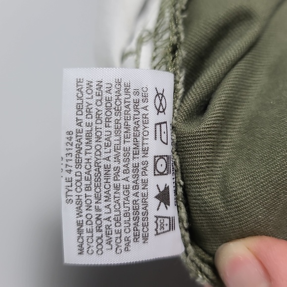 TORY BURCH 100% Cotton Bermuda Chino Olive Green Shorts Size 28 - Picture 5 of 16